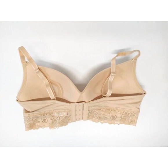 Blake & Co. WM 40C Bra Beige Back Eye Hook Closure Lace Bottom Adjustable Strap - Picture 2 of 5